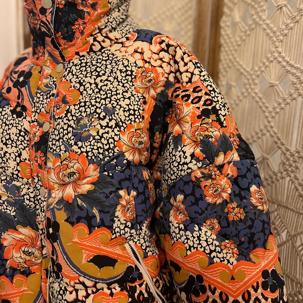 Free People Powerhouse Puffer Midnight Multicolor Jacket L $268 retail NWOT - Picture 7 of 16